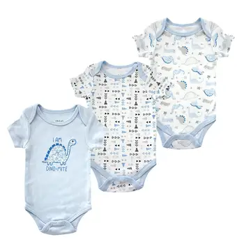 

3Pcs/lots Baby Boy Clothes Newborn Baby girl Clothes Outfit Cotton Romper Clothing infant toddler Costumes roupas de bebes