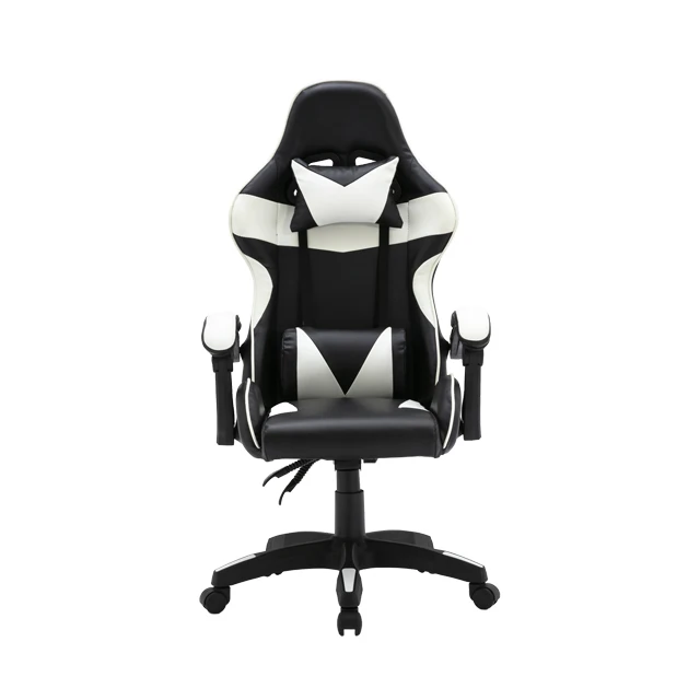 WCG Gaming Chairs Computer Chair Lifting up Office Chair for Cafe Internet Lounge White no Footrest