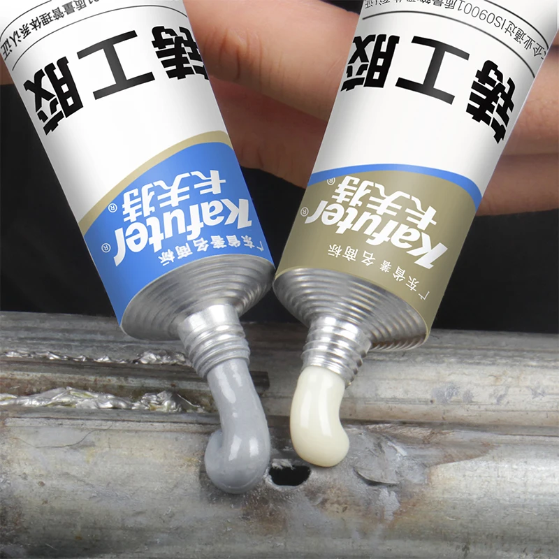 Gran oferta Kafuter-Adhesivo de reparación para metales A + B, super pegamento para hierro y acero, ideal para auto radiador, fugas especiales de agua y taponamiento de soldadura, 65g kblR3zpnz