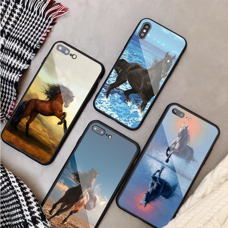 Чехол-накладка для iPhone 11 Pro Max X XS MAX 8 7 6 5 Plus из закаленного стекла | Мобильные