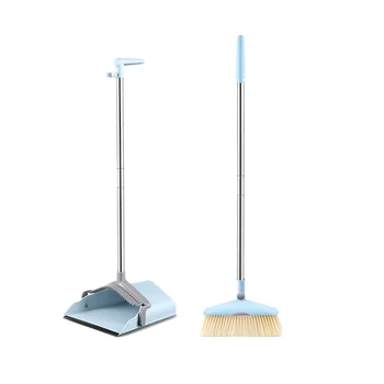 

HOT SALE Home Broom and Dustpan Floor Cleaner Tools Windproof Household Dustpan Creative Foldable Storage Soft Easy Clean