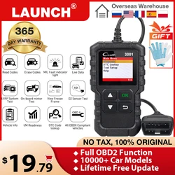 Launch – X431 Cr3001 outil de Diagnostic automobile professionnel, lecteur de Code Obd2, 16 broches, Pk Elm327 