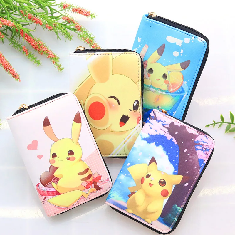 Короткий кошелек с изображением покемона Аниме Пикачу снорлакс Charizard для мелочи