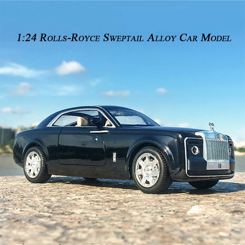 1:24 Rolls-Royce Sweptail высокая имитация сплава Роскошная модель автомобиля rolls royce металлическая модель под давлением звук и светильник