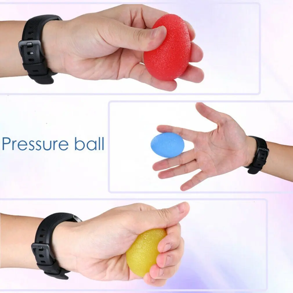 

Silicone Egg Fitness Hand Expander Gripper Strengthener Forearm Wrist Finger Exerciser Trainer Stress Relief Power Ball