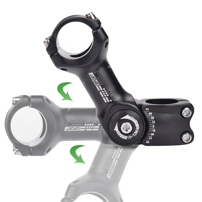 Hot AD-Adjustable 60 MTB Stem Riser 31.8X110mm Stem for Road Mountain Bike Stem Aluminum Alloy Bicycle Handlebar Cycling Accesso