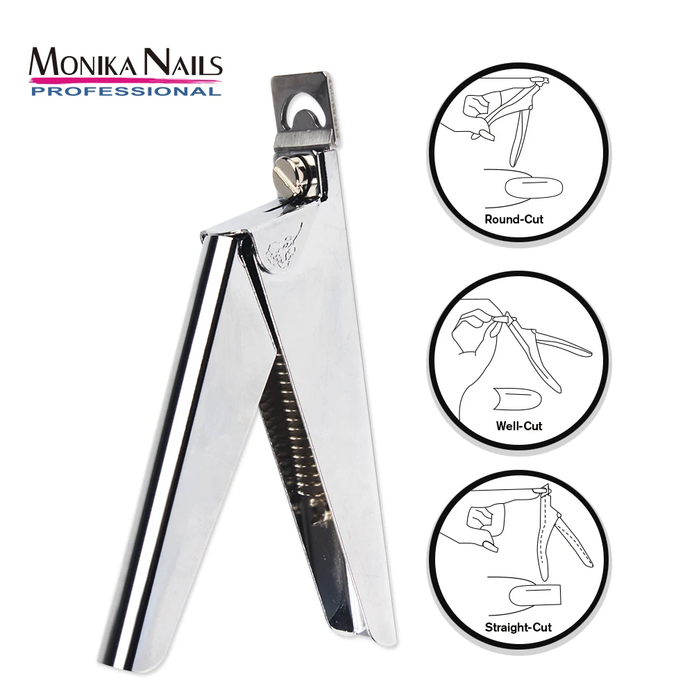 

1 pc Stainless Steel False Nails Tip U Shape Nipper Fake Edge Well Artificial Cutting Trimmer Nail Clipper Nail trimmer Tool