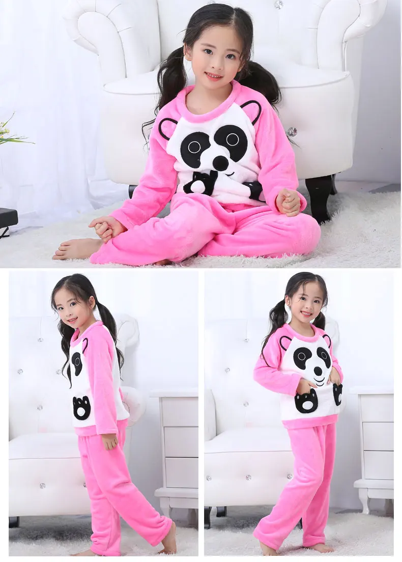 Niños Franela Albornoz Ducha Girl Coral Fleece Pajamas Ropa de dormir Bebé  Niño Invierno Capucha Toalla Robas Adolescentes Pijamas Caliente Campo