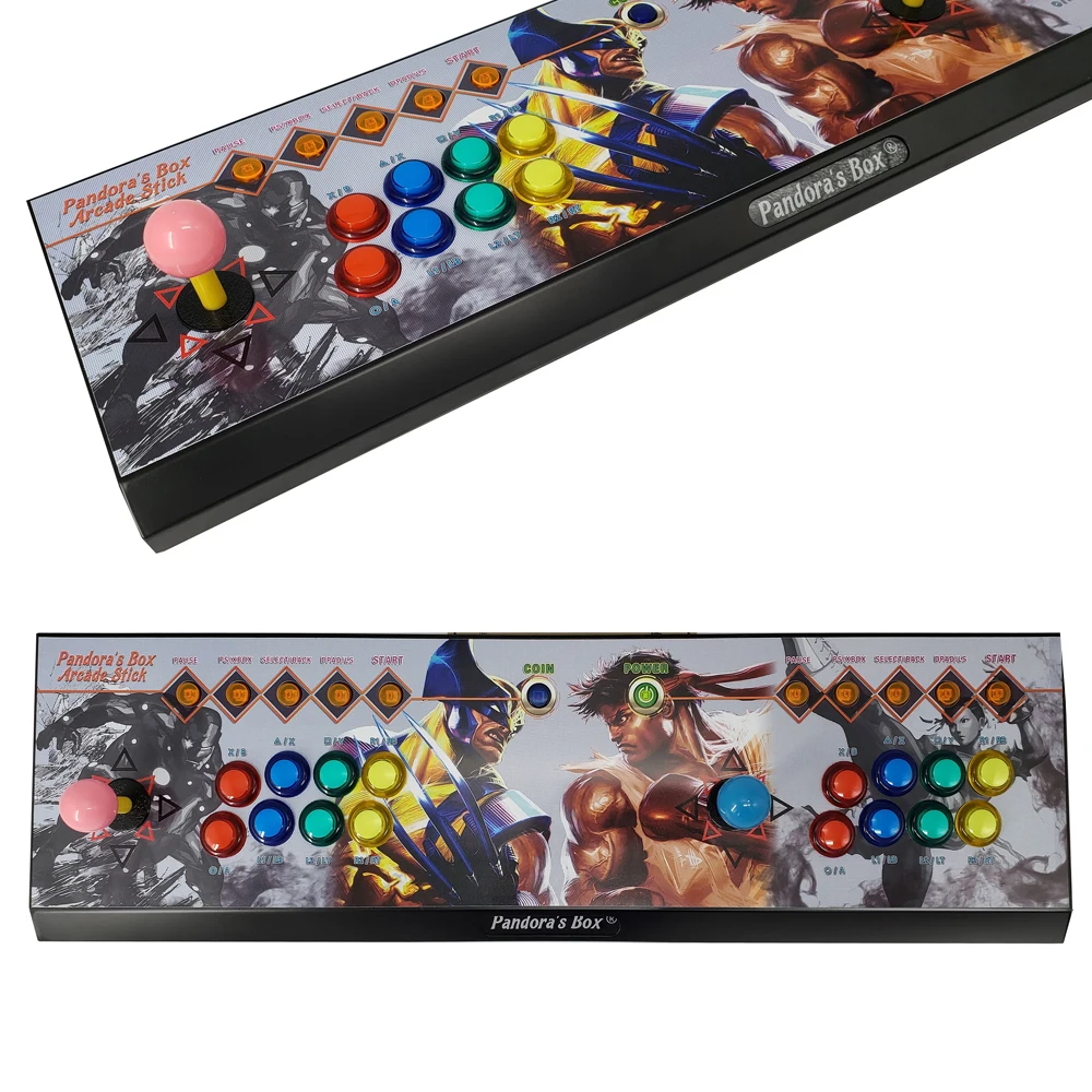 

New 8 Button Custom Pandora Box DX console 3000 in 1 have 3D game support fba mame ps1 SFC/SNES MD game save game can 3P 4P