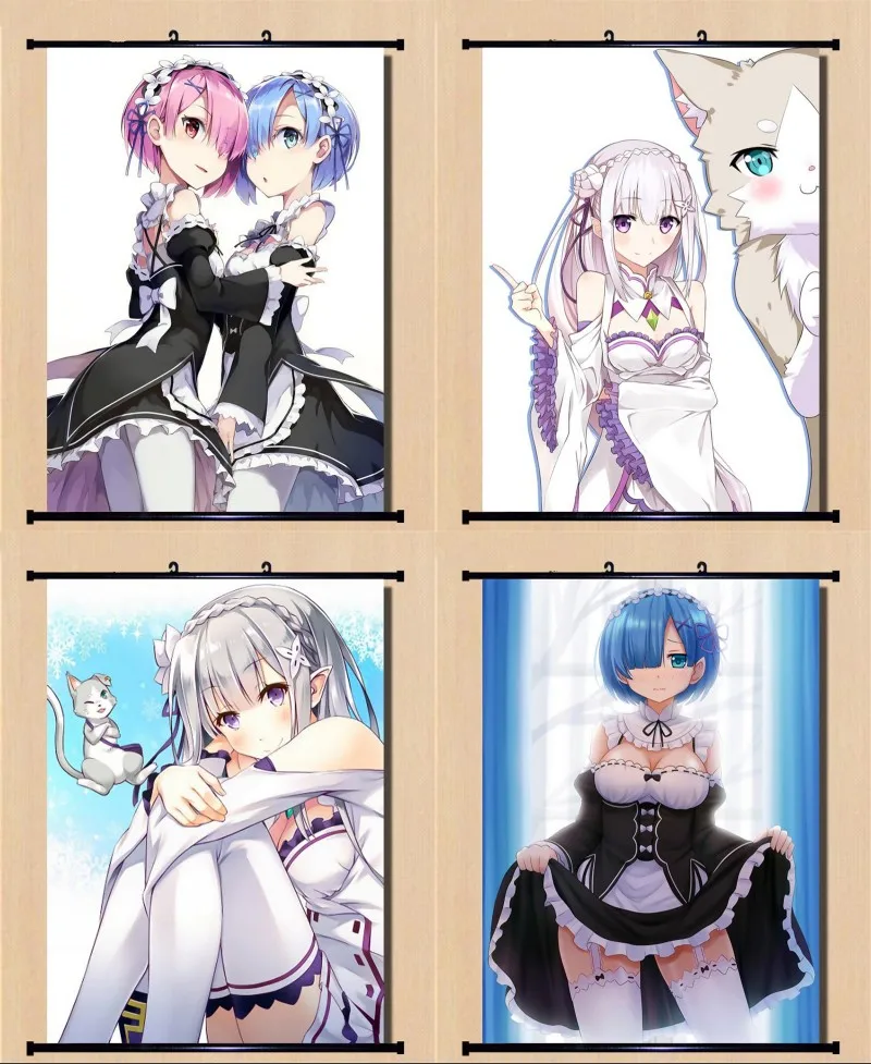 1 шт. постер с рисунком из аниме Re:Zero kara Hajimeru Isekai Seikatsu | Тематическая одежда и