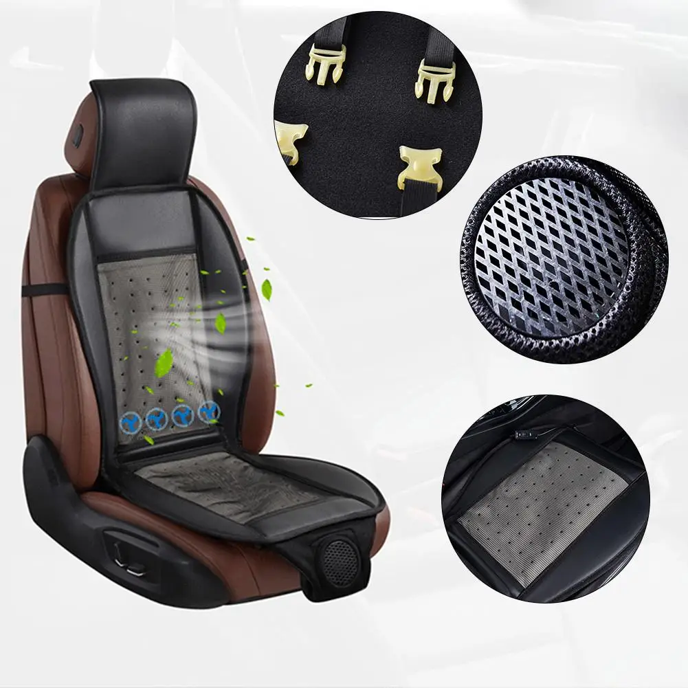 12v Summer Car Cooling Cushion With Cold Fan Air Conditioning Auto