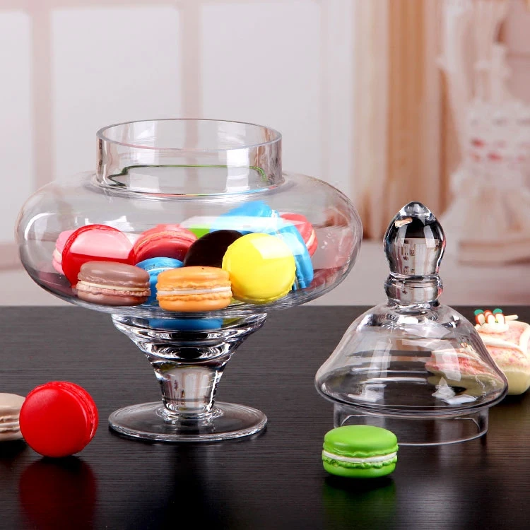 1L Ретро дизайн стеклянная банка для хранения декоративные конфеты бытовой