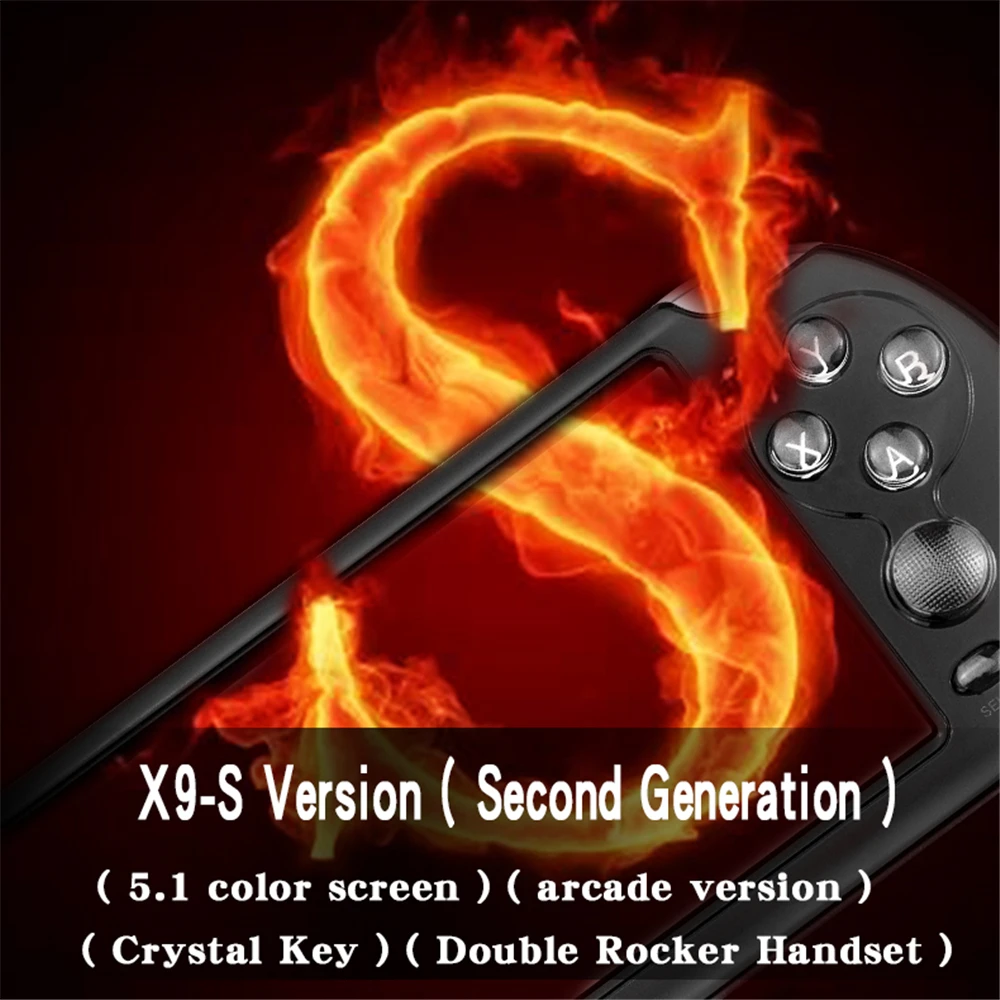 8/16/32/128 Bit 5" LCD X9 plus Double rocker 8G/32G Arcade X9s Handheld Retro Game Console Video MP5 for GBA/for NES 1000 games