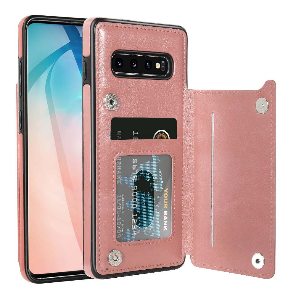 Kisscase ретро кожаный чехол для iPhone 7 8 XR XS Макс держателей карт Чехол крышка для iPhone X 6 6S плюс 5 5S SE кожаный бумажник чехол чехол на айфон X XR XS Макс 7 плюс чехлы на айфон 6 6S 8 плюс чехол на айфон 8 7 - Цвет: Rose Gold