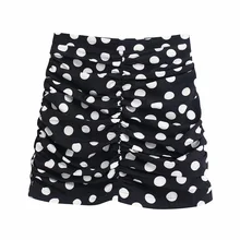 Strad Женская Новая осень винтажная мода точка печати плиссированные мини Высокая юбка с тонкой талией 04680160001