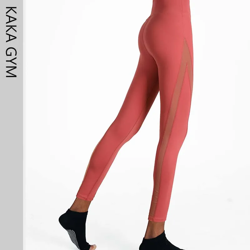 Women Fitness Leggings mesh patchwork Sweatproof Sport Athletic Tights Yoga Pant Activewear Gym workout pants clothing