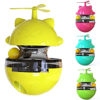 

Fun Tumbler Cat Turntable Toys Slow Food Entertainment Toys Leaking Food Ball Funny Cat Stick