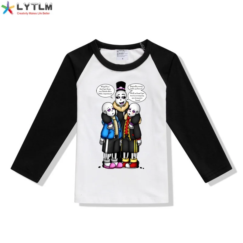 LYTLM/футболка на Хэллоуин для детей, футболки с длинными рукавами для маленьких мальчиков, детская одежда с черепом для девочек 10 лет - Цвет: CX Raglan Black