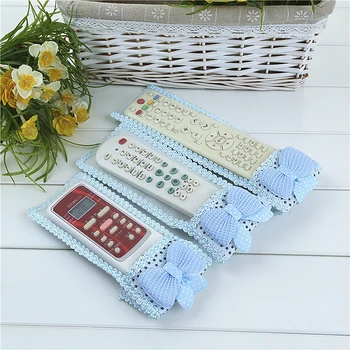 

TV Air Conditioner Remote Control Anti Dust Cover High Quality Cute Fabric Lace Bow Remote Control Bag Soft Bow Bow