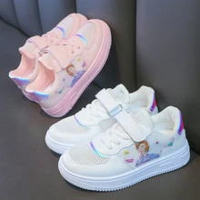 3-10 años niñas de zapatos de cuero a prueba de agua de Primavera de 2021 bajo Top zapatos deportivos suela blanda Children'sNonSlipSingleShoes
