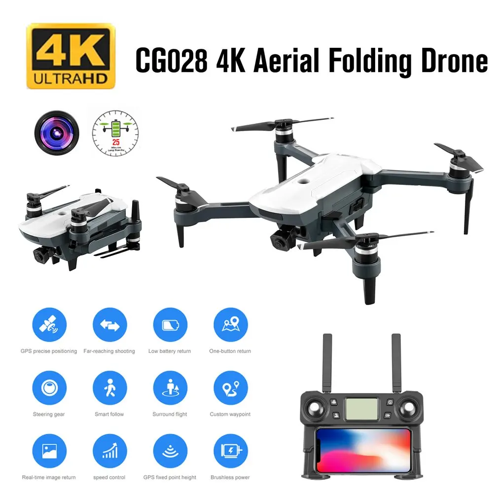 CG028 GPS Drone With 5G WIFI FPV 4K HD Camera Wide Angle Shooting Brushless Foldable Drone Headless Mode RC Drone Quadcopter