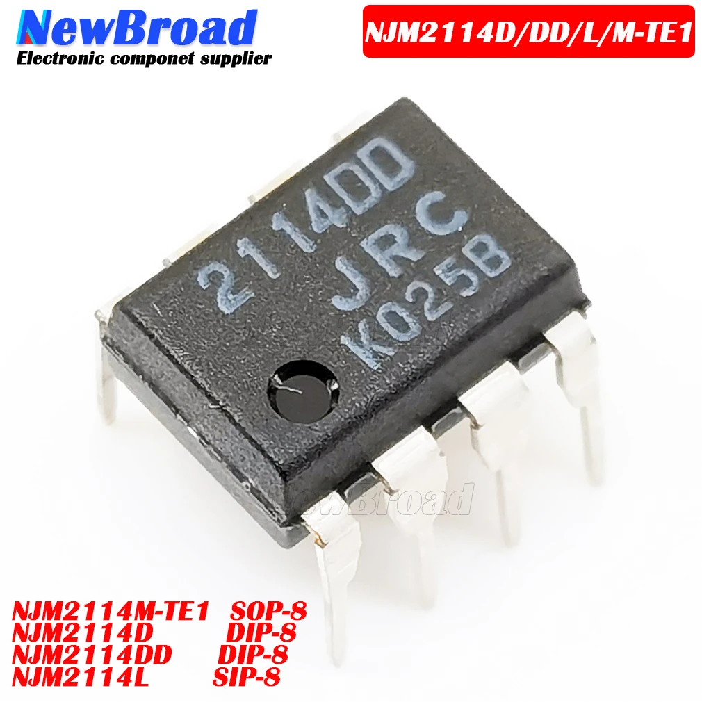 Оригинальный флэш-усилитель 2 шт. SOP8 JRC2114DD NJM2114D NJM2114DD DIP8 NJM2114L SIP8 низкий уровень