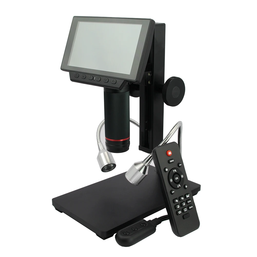 Цифровой USB/HDMI/AV микроскоп ADSM302 5 дюймов встроенный дисплей высокое расстояние объекта THT инструмент SMD измерительное программное обеспечение
