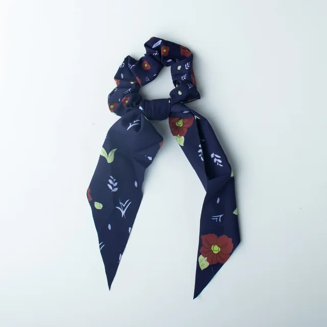 Anime Demon Slayer Cosplay Hair Ring Ribbon Nezuko Zenitsu Tanjirou Fashion Scrunchies Hair Accessories Girl Costume Props Zhushi