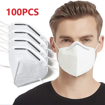 

100Pcs Face Masks Dust Respirator Mouth Masks Adaptable Against Pollution Breathable Mask Filter Face Mask in stock