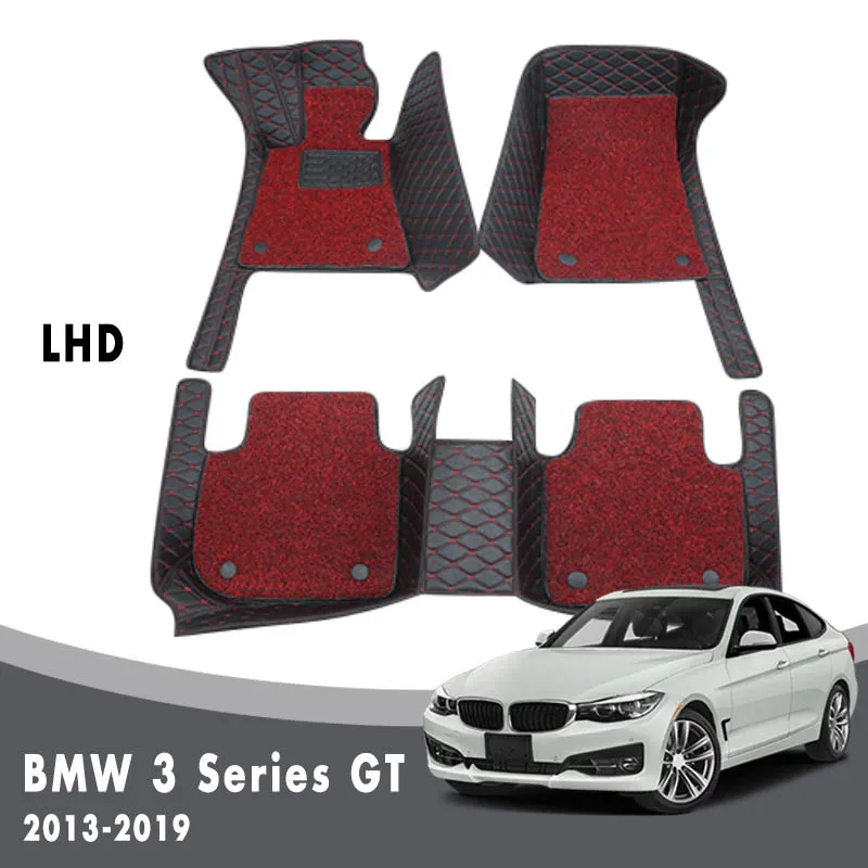 Luxury Double Layer Wire Loop Car Floor Mats Carpets For BMW 3 Series