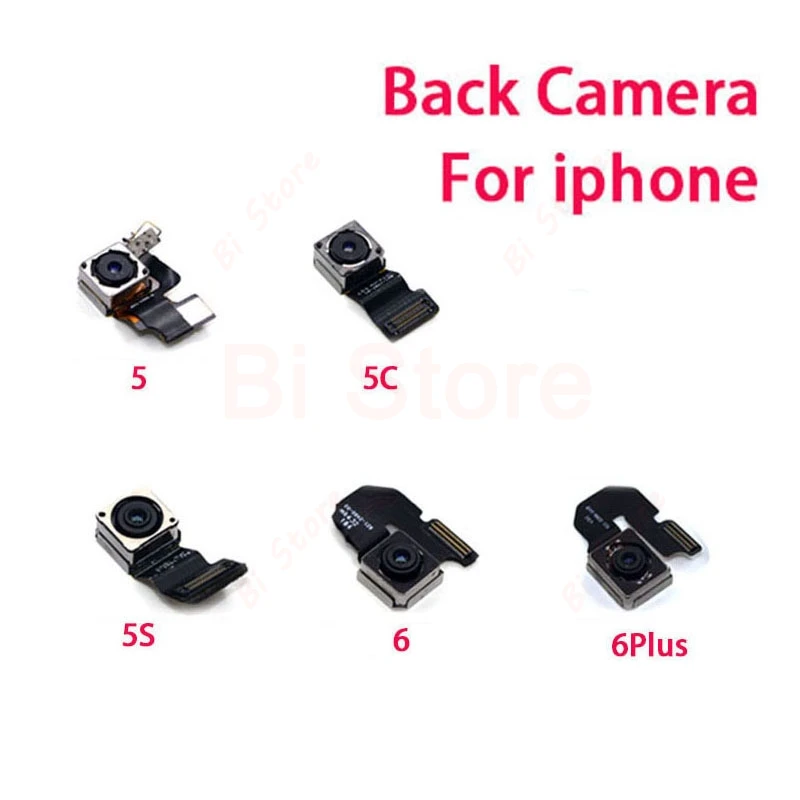 

For iphone 5C 5 SE 6 6S Plus Genuine main back camera rear camera with flex cable facing model 100% tested cell phone parts