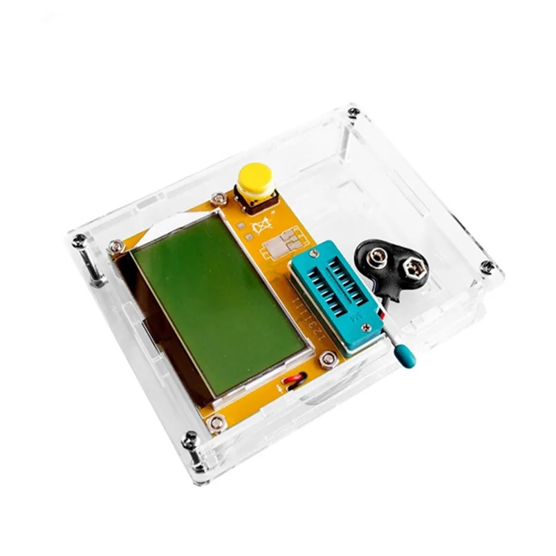 LCD Multimeter LCR-T4 ESR Meter mega328 Transistor Tester for DIY Electronic Kit with Acrylic Case