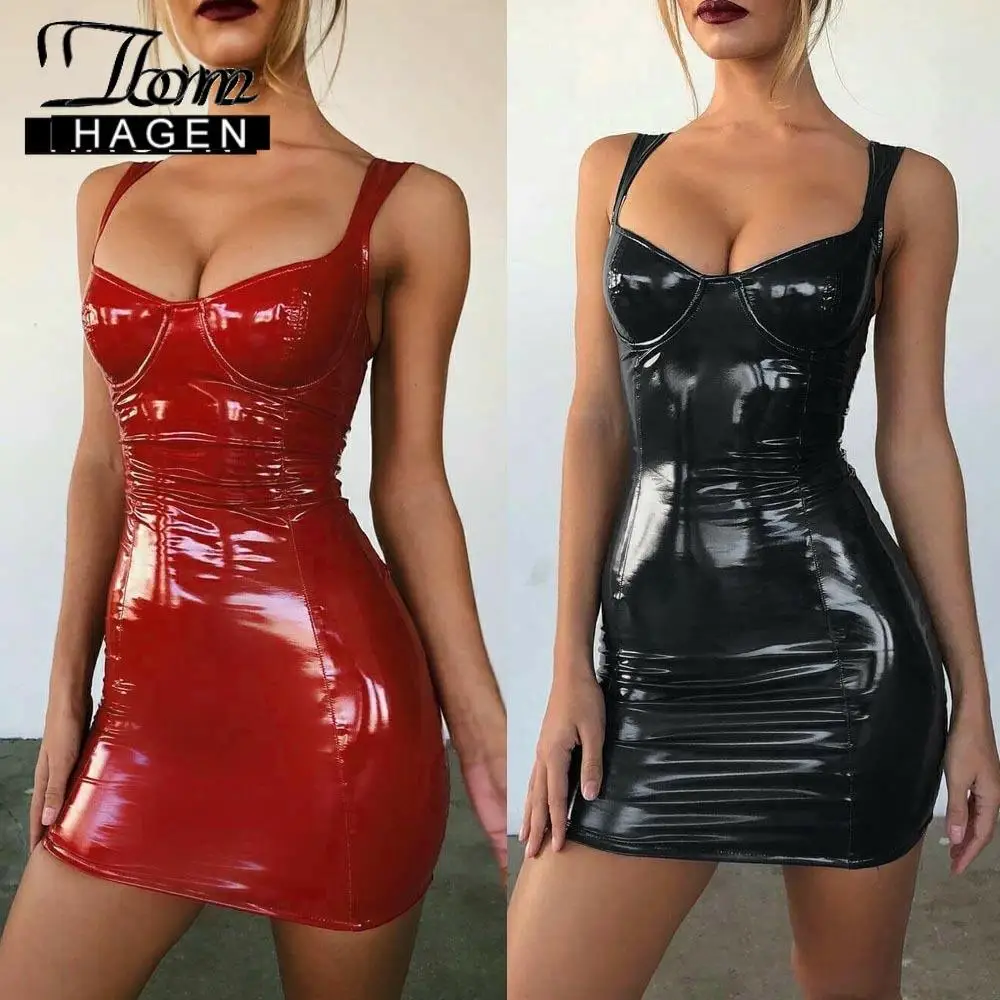 Платье из искусственной кожи том Хаген сексуальные платья вечерние для ночного