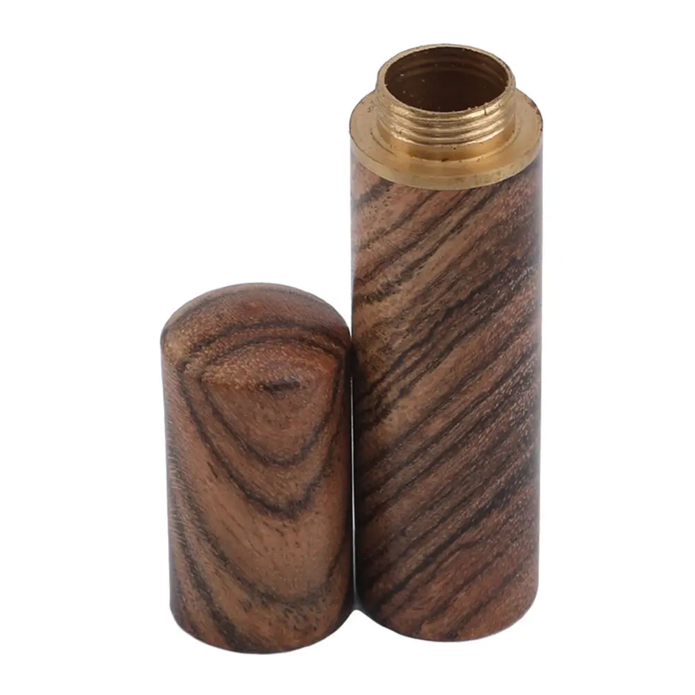 Tiger sandalwood Portable Toothpick Container Rosewood Wood Classic Upscale Toothpick Bucket Storage Box With Lid Table Decor Toothpick Holder - Цвет: Tiger sandalwood