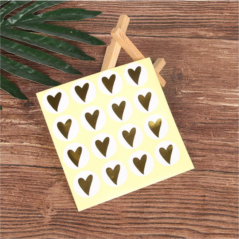 Etiqueta de Embalagem Lote Kawaii Bronzeamento Coração Faça Você Mesmo Multifunções Redondo Selo Adesivos Presente 1600 Pçs - 5 High Quality Material escolar e de escritório