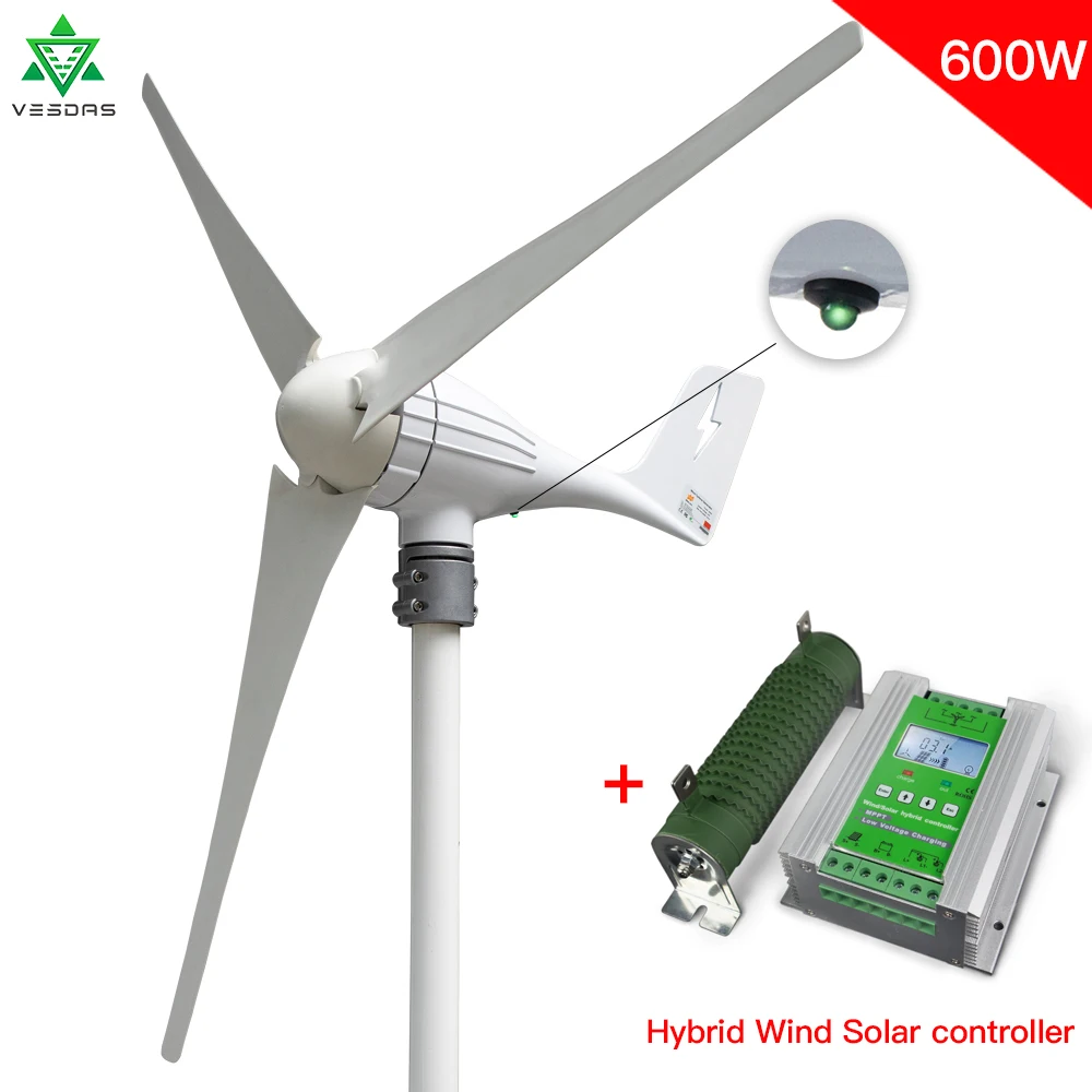 600W 12V/24V Wasserdicht Wind Laderegler Für Windkraft Anlage Generator Ersatz 