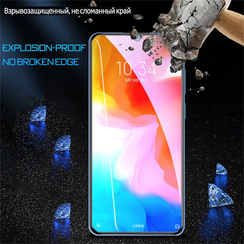 Полное покрытие закаленное стекло для huawei p20 p30 lite Защита экрана для huawei y6 p smart z mate 20 30 lite стеклянная пленка