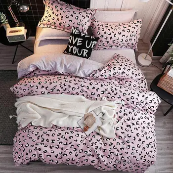 

35 Pink 4pcs Girl Boy Kid Bed Cover Set Duvet Cover Adult Child Bed Sheets And Pillowcases Comforter Bedding Set