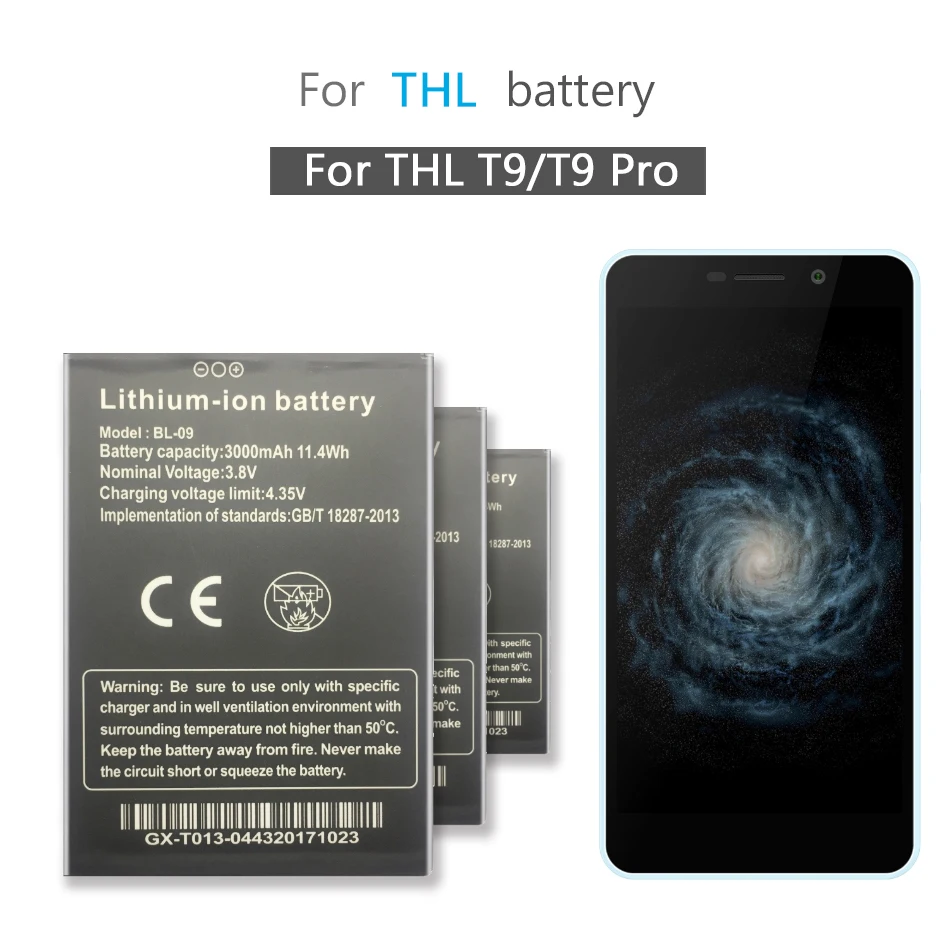 Nueva batería de respaldo para THL T9 Pro BL-09 teléfono inteligente 3000mAh 