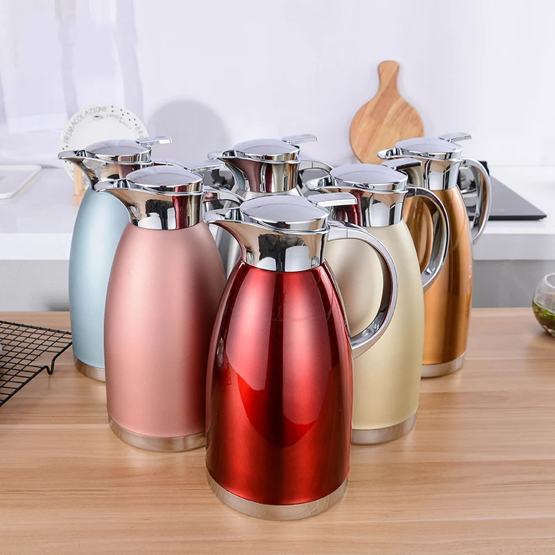 2.3L 304 Stainless Steel Home Hotel Coffee Insulated Vacuum Flasks Kettle Thermal Hot Water Jug Thermos Bottle Large Leak-poof