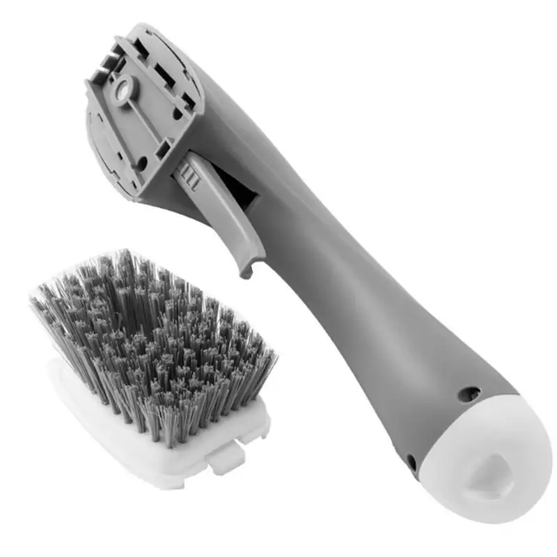 Household Cleaning Brush Adding Liquid Water Spraying Non-slip Handle Soap Dispenser Pans Washing Bathroom Kitchen Clean Tool