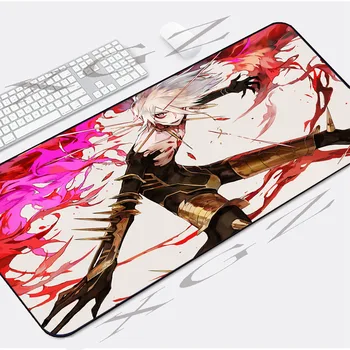

XGZ Large Game Mouse Pad Black lock-edge Anime Cool Boy Computer Desk Mat Rubber Non-slip Lol Csgo Dota 2 E-sports Player