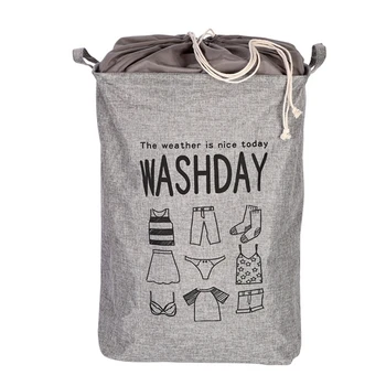 

Large Folding Dirty Laundry Basket Organizer Toy Clothes Storage Basket Bucket Collapsible Drawstring Laundry Hamper with Handle