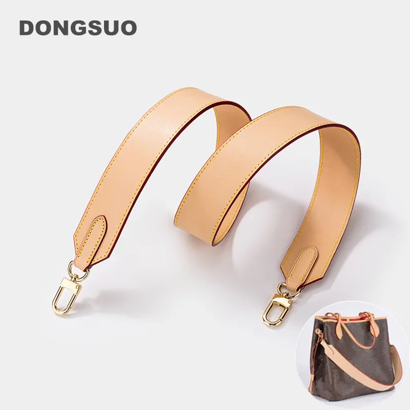 Bag strap 100% Vachetta genuine leather large 40mm wide strap for