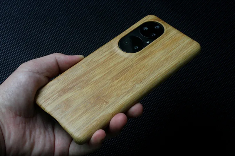 ultra thin real wood +carbon Hard Slim Cover For Huawei P50 /P50 Pro Bamboo Redwood Rosewood Wooden Case