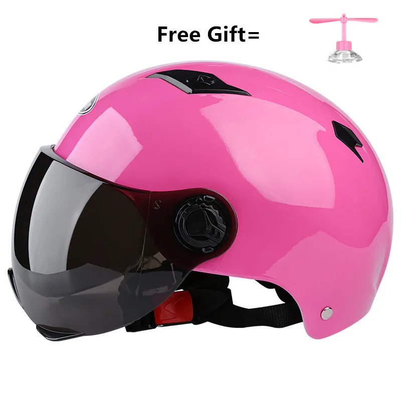 

Motorcycle Open Face Half Helmet Electric Bicycle Riding Helmet Unisex Breathable Sunscreen Summer Helmets free size for adult