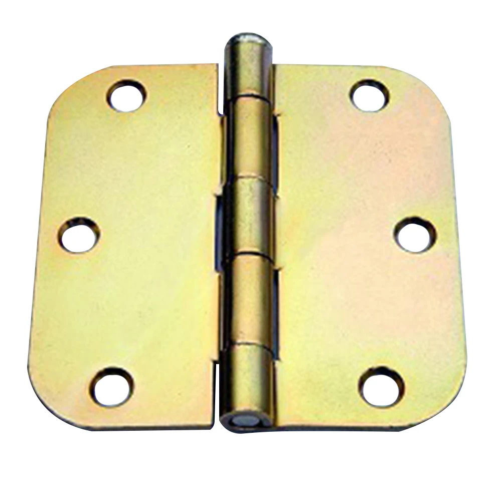 

1 Pair Rounded Edge Jewelry Box Hinges Furniture Hardware Bookcase Drawer Accessories Door Cabinet Plating With Screws Iron