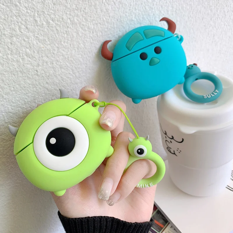 Мультяшный милый бесвинный кейс для bluetooth-гарнитуры для Apple Airpods силиконовый наушник чехол для Airpods 2 Чехол с кольцом на палец