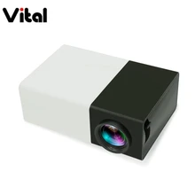 New original LED Portable Built-in Battery Portable Mini Projector home mini theater Projector pocket projector YG300 for sales