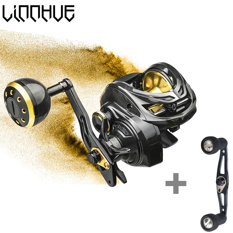 LINNHUE Baitcasting Rod Fishing Rod Reel Combo 2.13m XH Super Hard 2  Section Travel Pesca Bait 10-50g Lure Rod